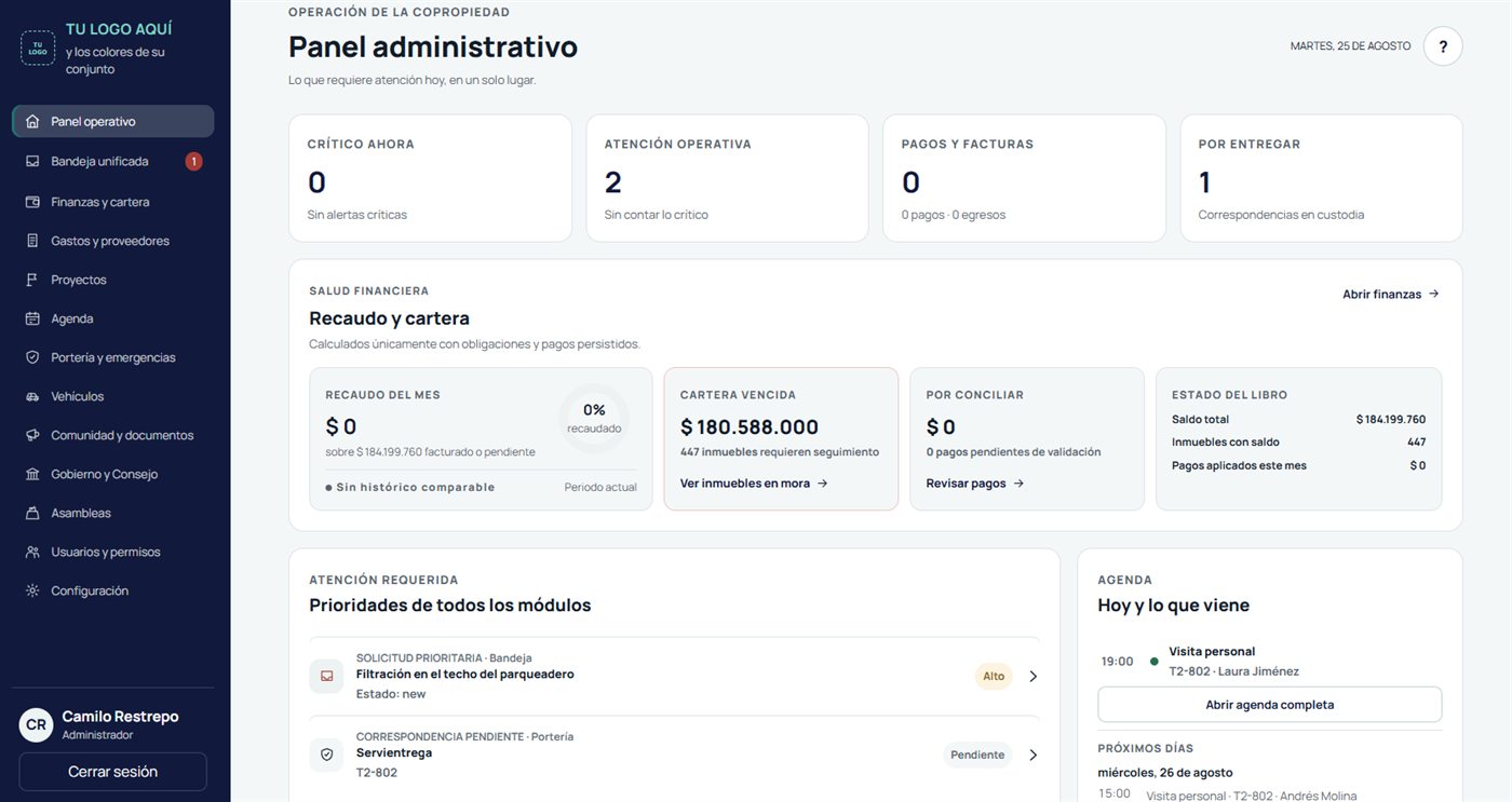 Panel administrativo de LSS Comunidad